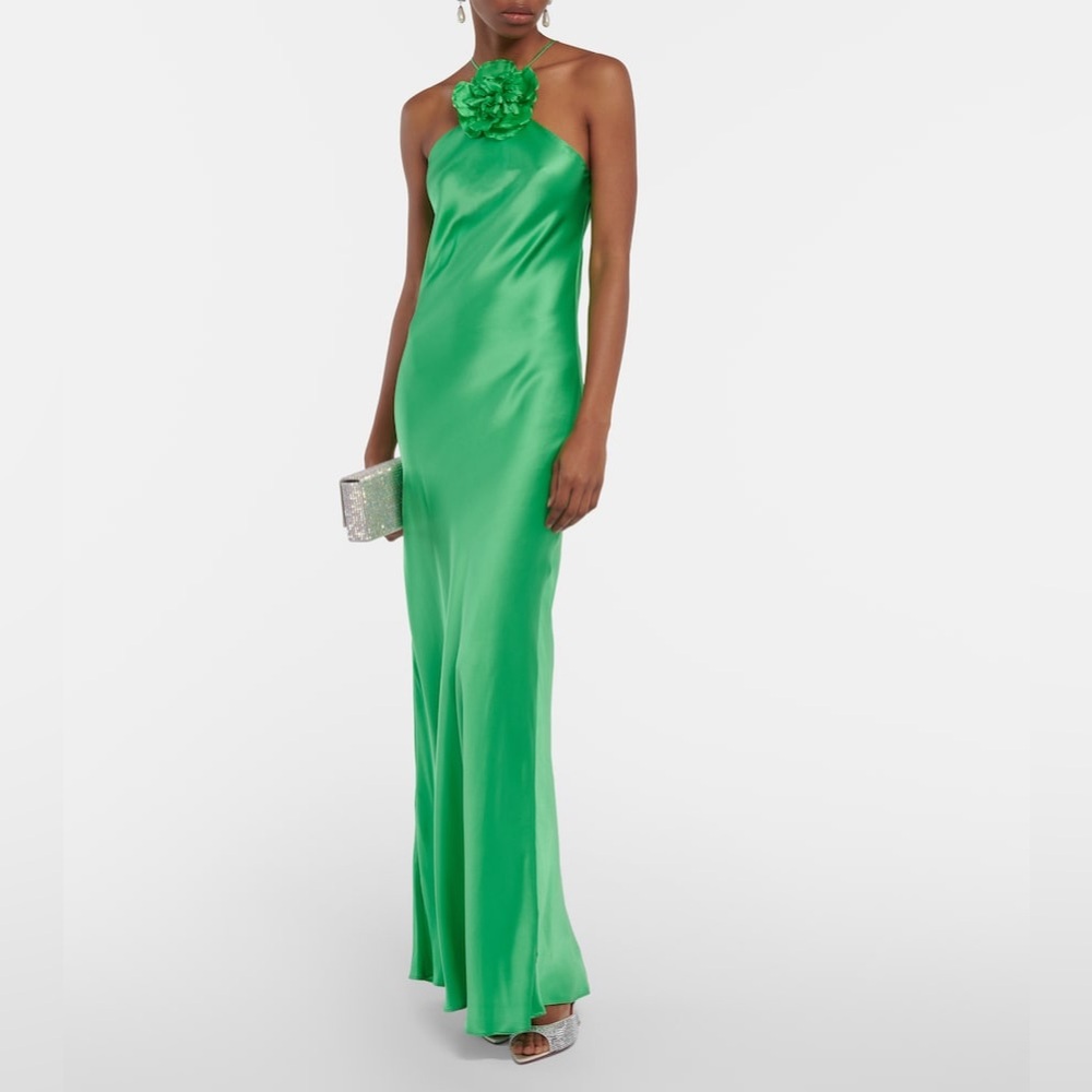 ROADARTE - flower detail halter gown